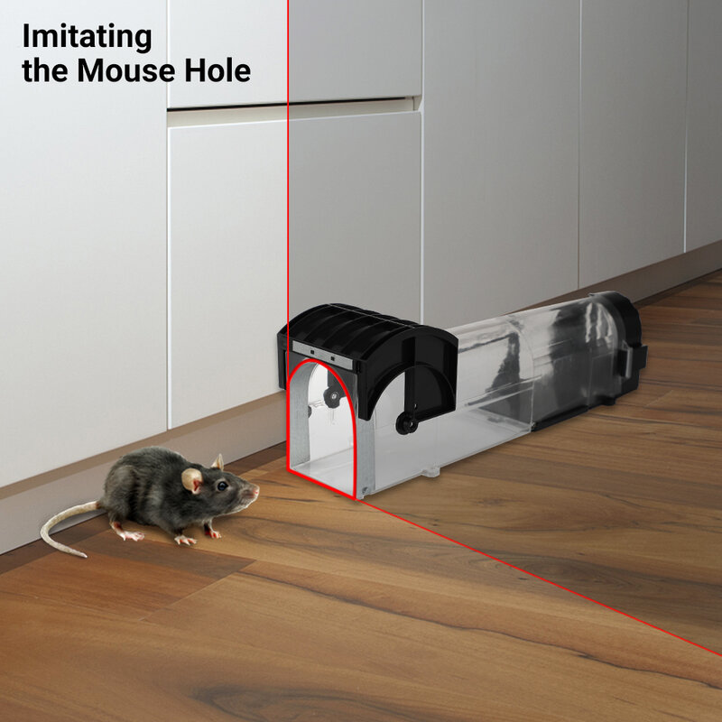 Armadilha inteligente de rato, bloqueia automática, reutilizável, não mata ratos, gaiola para rato, apanhador de ratos, armadilha automática para controle de animais de estimação, peças