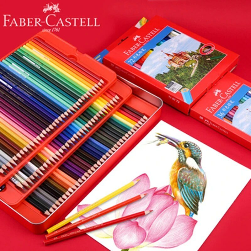 Faber Castell Solubile In Acqua/Oleoso Matita Colorata 12/24/36/48/60/72/100 Colori professionale Pittura Matita di Colore per Rifornimenti di Arte
