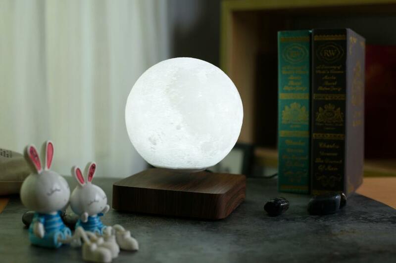 Nieuwe Led Night Drijvende Lamp 3D Touch Magnetische Levitatie Maan Lamp Nachtlampje Roterende Led Maan Drijvende Lam