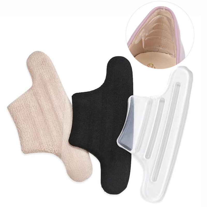 1 Pair Soft Silicone Insert Heel Liner Grips Silicone Gel Heel Protector High Heel Comfort Pads Feet Care Shoe Cushion Soft