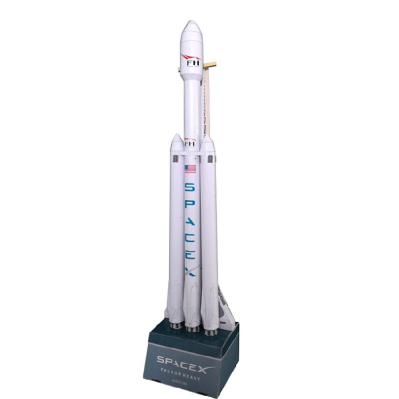 42 سنتيمتر 1:160 ثلاثية الأبعاد SpaceX الصقر الثقيلة صاروخ ورقة نموذج لغز اليدوية Space بها بنفسك الفضاء نموذج بطاقة نموذج بناء مجموعات