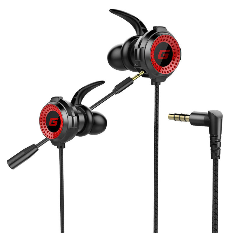 G11-A Universal Portable Dynamic Noise Reduction In-Ear Wired Call Earphones Gaming Computer Earpiece With Stereo Sound Mic