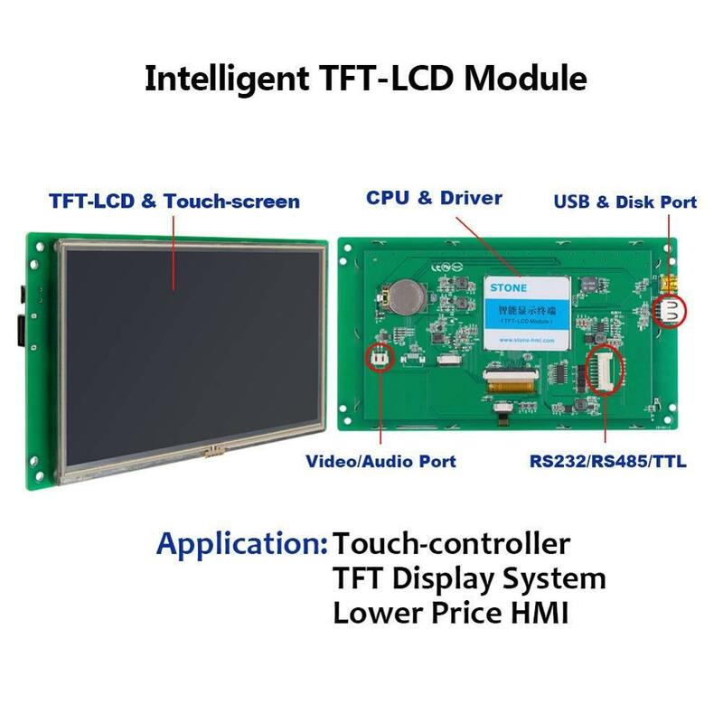 Pantalla táctil LCD de 10,1 pulgadas con controlador inteligente y puerto RS232 de placa de accionamiento