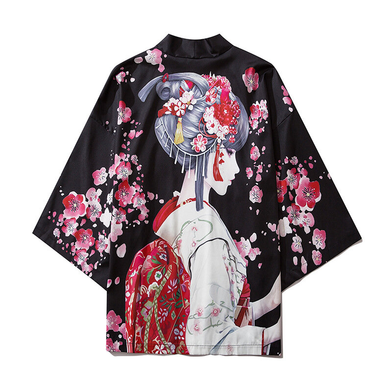 Samurai Modis Vintage Kimono Jepang Pakaian Cardigan Кимоно Японский Стиль Pria Wanita Berkualitas Tinggi Setiap Hari Street Lounge