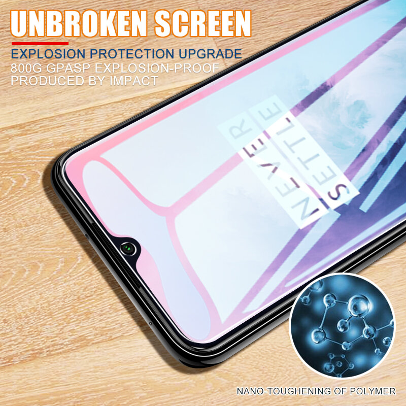 Funda completa templada de cristal para móvil, Protector de pantalla para OnePlus 7 7T, 6, 6T, 5, 5T, 3, 3T, 7, 7T, 3 uds.