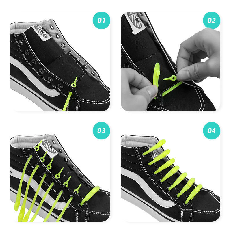 12PCS lacci per scarpe in Silicone lacci elastici pigri bambini e adulti universali senza lacci lacci per scarpe accessori per scarpe veloci