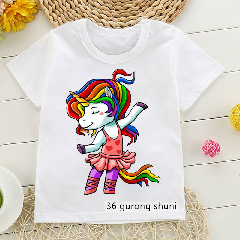 Kids Camiseta Camisa infantil Entallado Para Niñas unicornio unicornio BONITO
