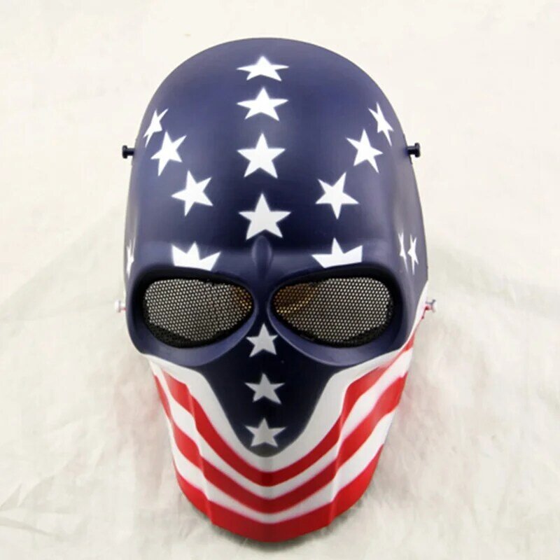 Máscara de Paintball del ejército de dos caras, máscara de fiesta de Halloween, Cosplay, juego de guerra, tiro, caza, militar, Airsoft, táctico