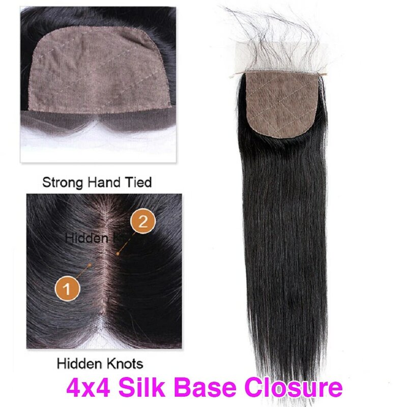 Perruque Lace Closure wig péruvienne Remy 100% naturelle, cheveux lisses, 6x6, 5x5, 4x4, 2x6, pre-plucked, Base en soie, densité 613, 18 20 pouces