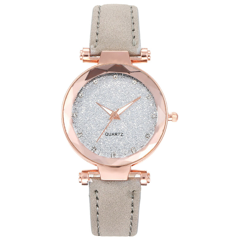 2021 nouvelle montre élégant magnétique ciel étoilé Quartz montres-bracelets exquis diamant rétro bracelet en cuir dames montre