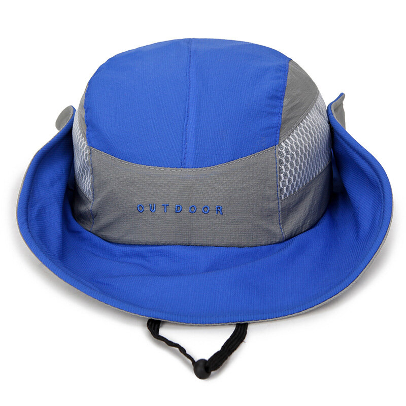 Outdoor Mesh Quick Dry Sun Hat Wide Brim UV Sun Protection Hat Summer Bucket Hat Camping Fishing Hiking Hat