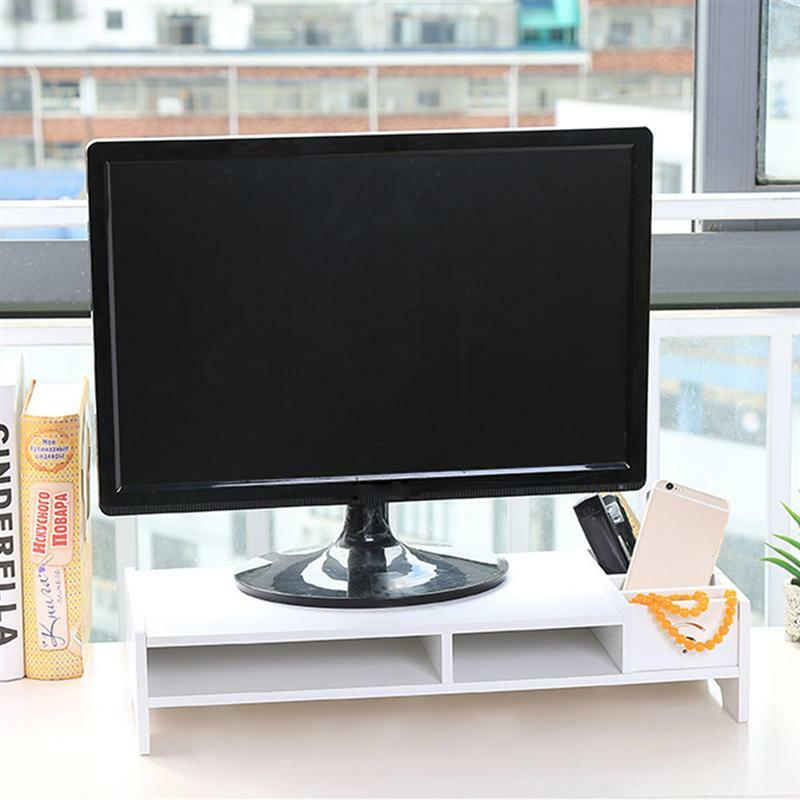 48cm 38cm monitor aumentou prateleira escritório mesa de armazenamento acabamento rack suporte base do computador