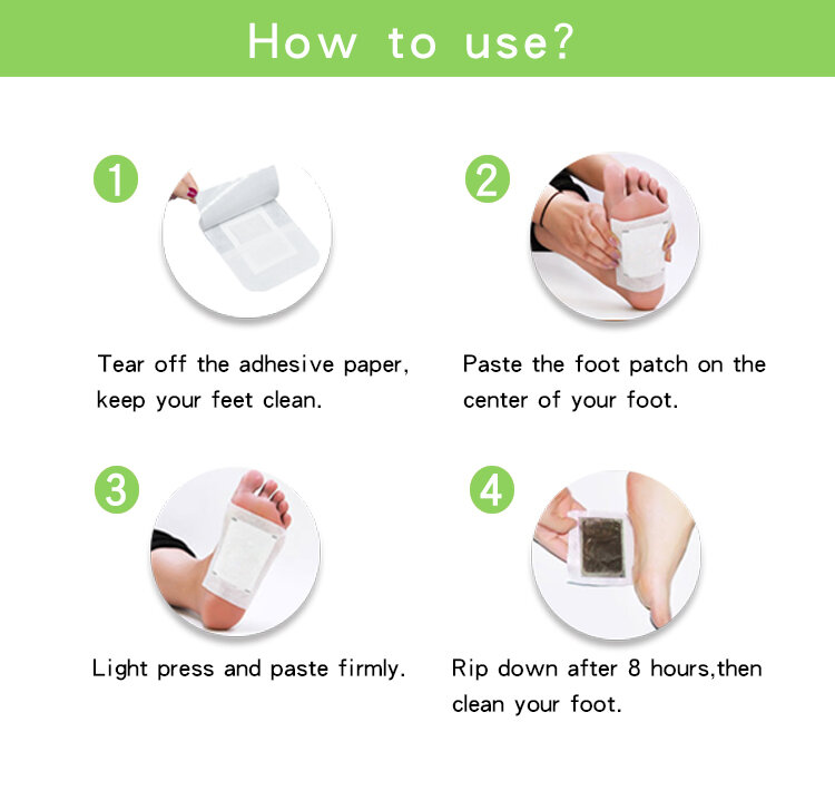 20Pcs กล่อง Healthy ผลิตภัณฑ์ Detox Foot Patch สำหรับบวมโล่งอกเท้าและ Body Cleansing