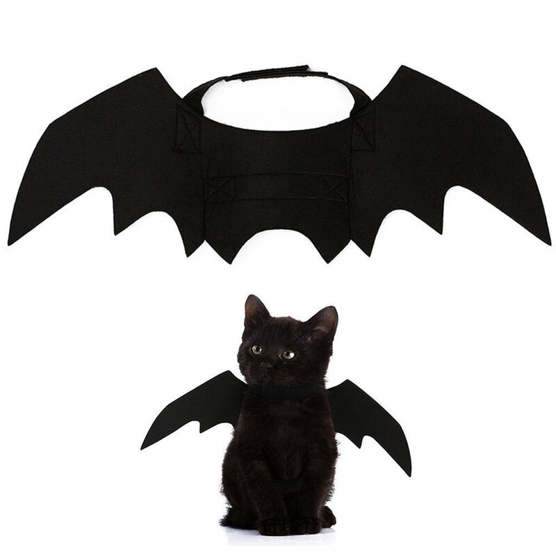 Cat Cute Halloween Costume Small Pet Cat Bat Wings Halloween Cat Wings Hallowen Cat accessori 2018 decorazioni di Halloween