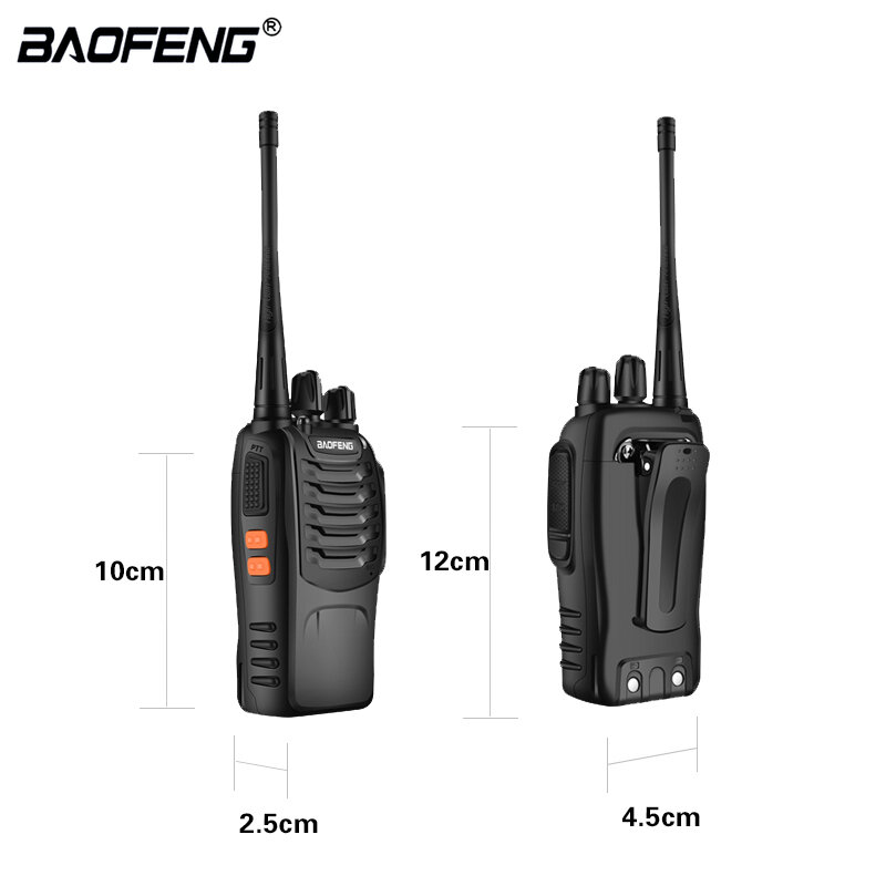 1/2PCS Baofeng BF-888S Walkie Talkie 5W CB UHF 400-470MHz Comunicador Transceiver H777 Cheap Two Way Radio USB Charger