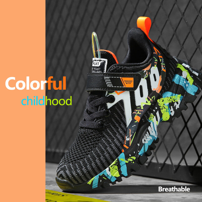 Dziecięce buty sportowe dla chłopców adidasy do biegania casualowe buty sportowe oddychające dziecięce buty mody 2020 jesienne buty lekkie platformy