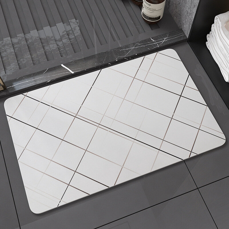 Eovna – tapis de sol antidérapant en terre de diatomée, à séchage rapide, pour salle de bain, douche, sol en argile douce, pour toilettes, décoration de la maison