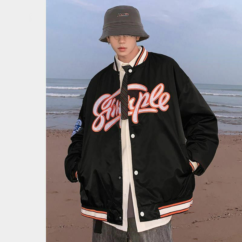 2021 nowa kurtka mężczyzna koreański wersja trend casual dziki luźny strój baseballowy chłopcy kurtka obszerna kurtka ubrania moda z najwyższej półki