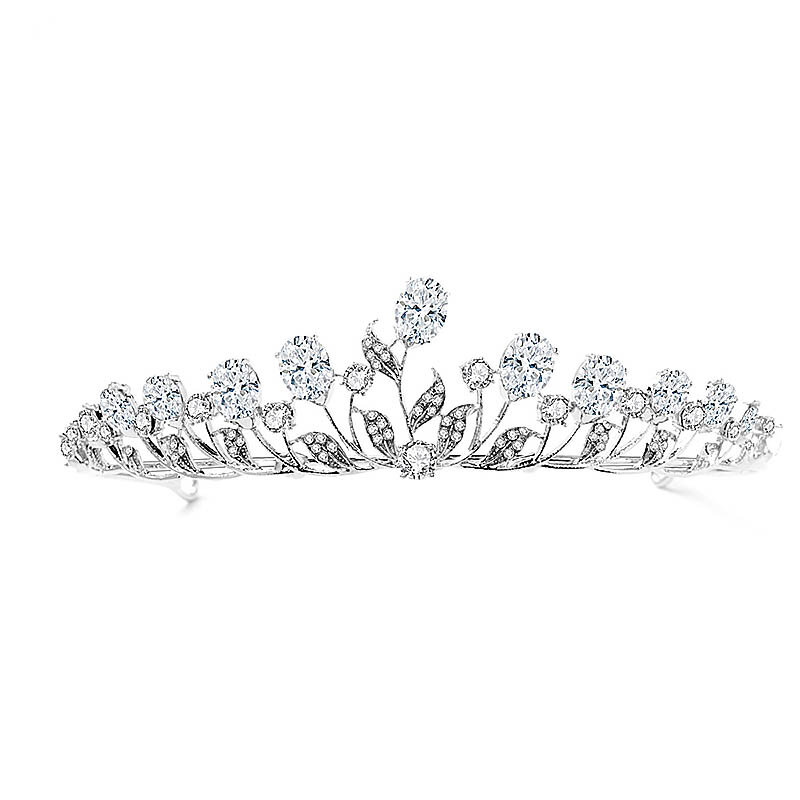 Diadema e corone di strass foglia semplice fasce di cristallo diadema principessa reale per le donne sposa ornamenti gioielli per capelli da sposa