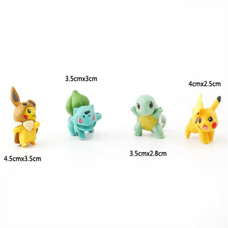 8 Teile/satz POKEMON Nette Pikachu Modell Spielzeug Tasche Monster Action Figur Anime Pokemon Spielzeug Kinder Geschenke
