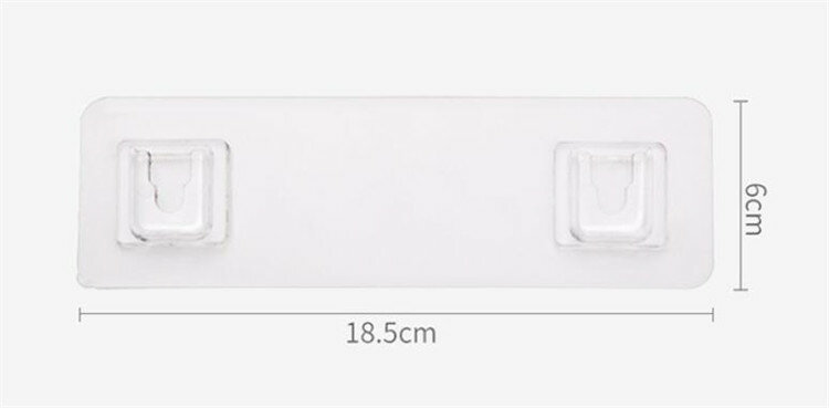 Gancho adhesivo impermeable para estante de baño, colgador de pared, transparente, fuerte, sin huellas, para el hogar, 2 uds.