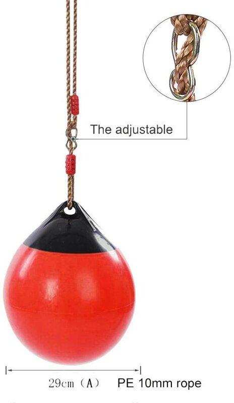 Balançoire à boule gonflable pour enfants, balançoire d'arbre à corde d'escalade avec siège à boules, balançoire d'aire de jeu, accessoires d'extérieur
