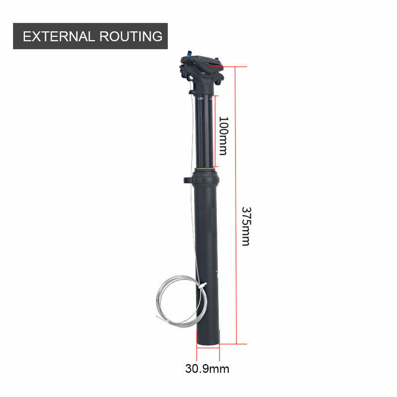 External Running Mountain Bike Dropper Seatpost Hydraulic Lifting Road Bicycle 31.6/30.9 mm Hand Remote Control Seat Tube Post