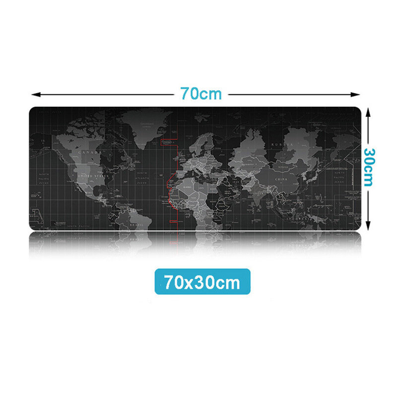 Gaming Mouse Pad New World Map Large Mousepad Gamer Accessories XXL Natural Rubber PC Computer Keyboard Desk Mat