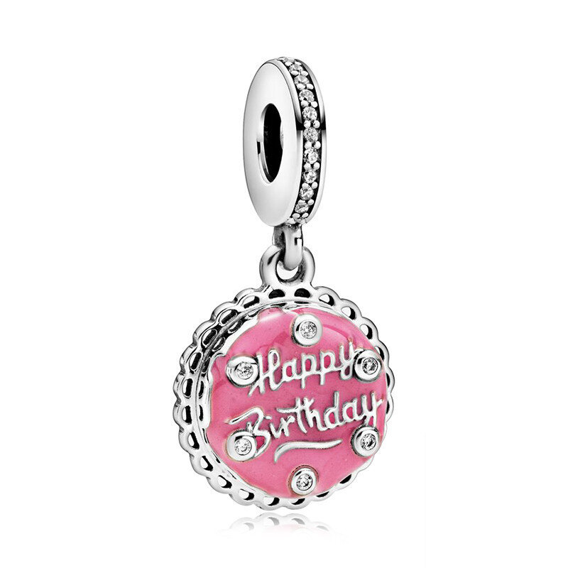 Nuovo colore argento rosa farfalla gatto mamma cuore zirconi perline misura originale Pandora Charms braccialetto perline creazione di gioielli