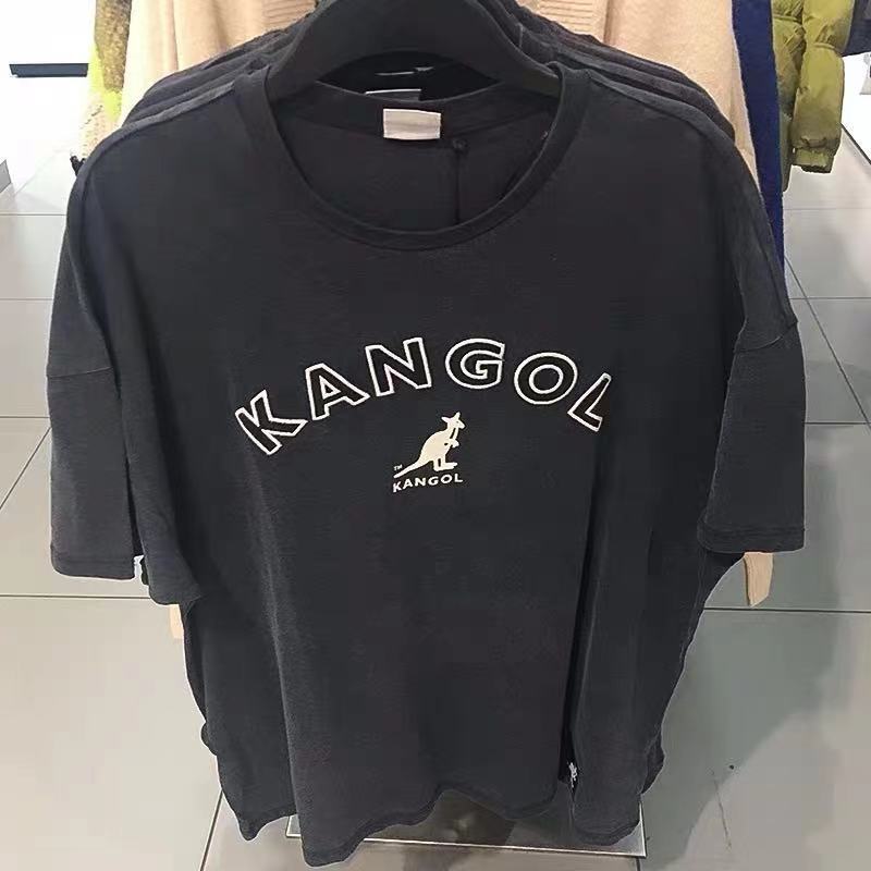 2021 Women's T-shirt Kangol Hat man bottoming shirt joint short-sleeved pure cotton black T-shirt lovers T-shirt