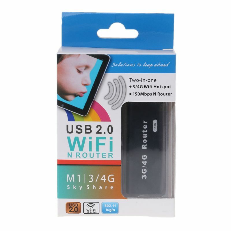 Mini przenośny 3G/4G WiFi Wlan Hotspot AP klient 150 mb/s Router bezprzewodowy USB nowy U1JA