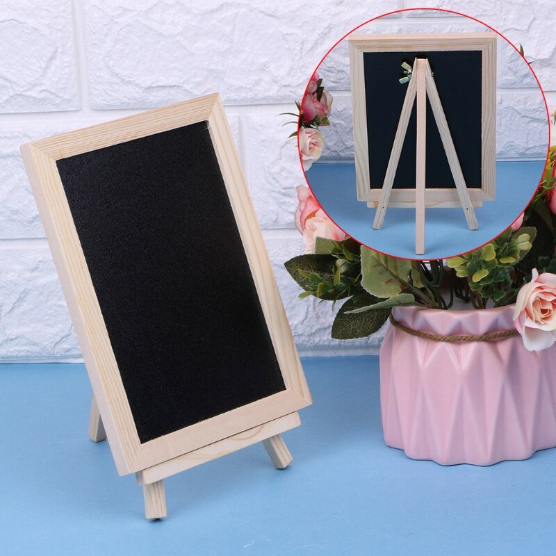 Planche de table en bois, tableau noir Double face, tableau à messages, jouet pour enfants