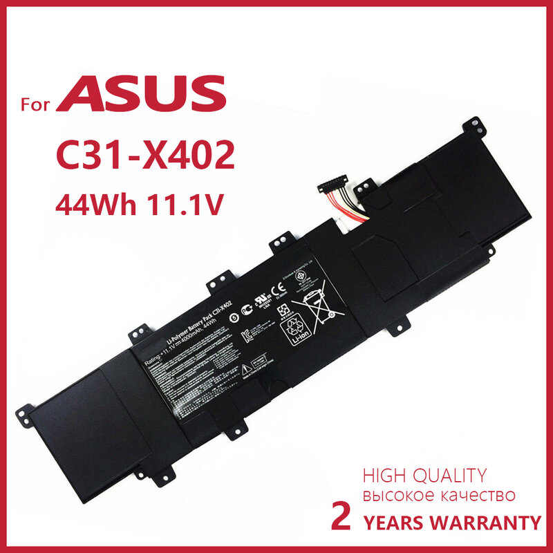 Batterie authentique pour ordinateur portable ASUS VivoBook S300 S400 S300C S300CA S300E S400C S400CA S400E 11.1, 4000 V, C31-X402 mAh, nouveau, C31-X402