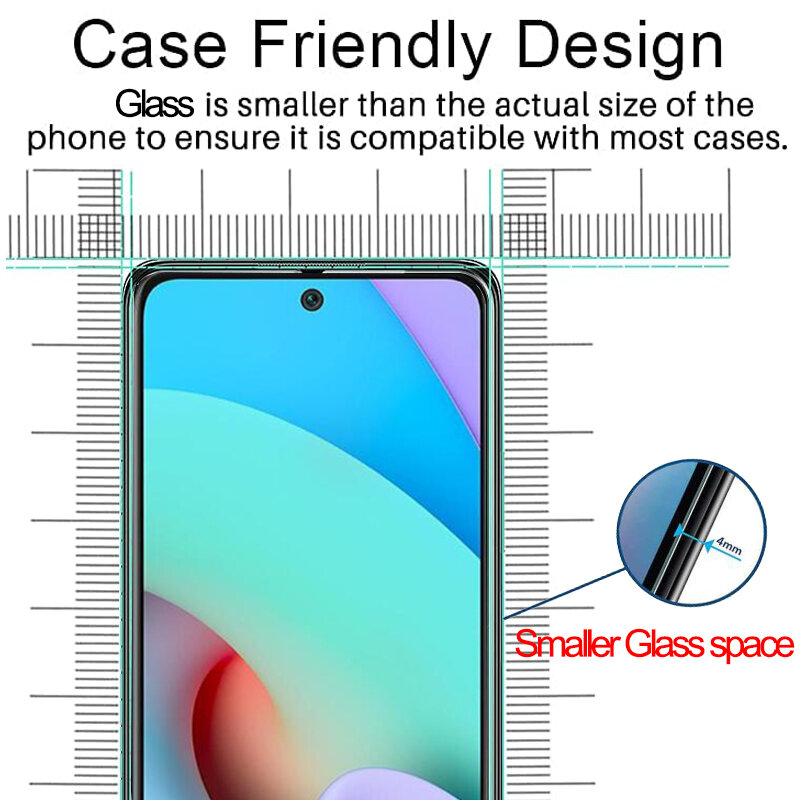 Arc Klar Glas für Redmi-10 Gläser schutzfolie Xiomi Xiaomi Redmi Note 10 Pro HD Lamina panzerglas Redmi Note 10T 10S 10 5G Screen Protector Redmi 10