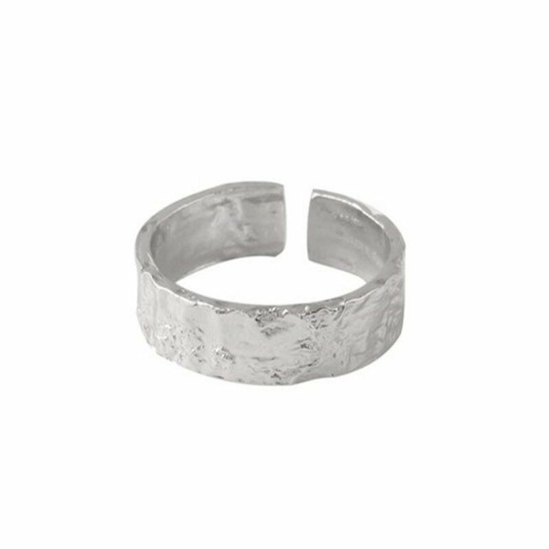7 Ringen Minimale Vintage Mode Instagram Stijl Onregelmatige Oppervlak 925 Zilveren Ringen Voor Vrouwen Meisje Mannen Studenten Sieraden Accessoire