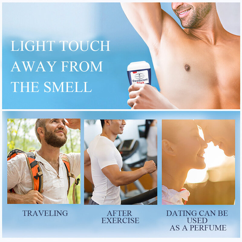 Aibun 50ml Stick antitraspirante deodorante Stick profumo sudore rimozione ascelle rimozione degli odori del corpo per gli uomini