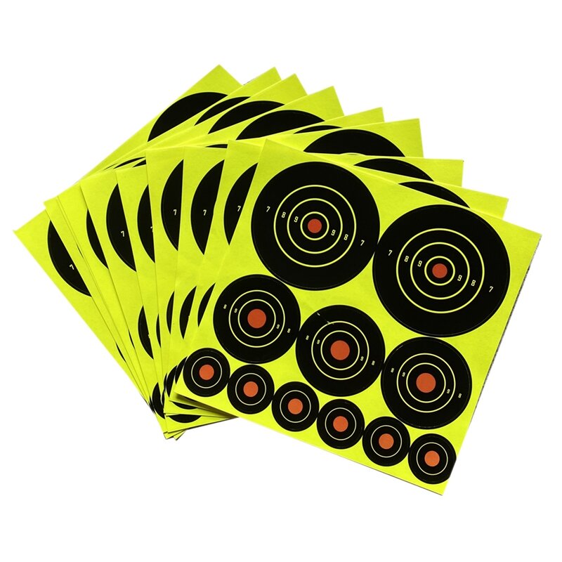 10Pcs Splatter Target Stickers Multi-Model Combination Adhesive Reactivity Firing Target