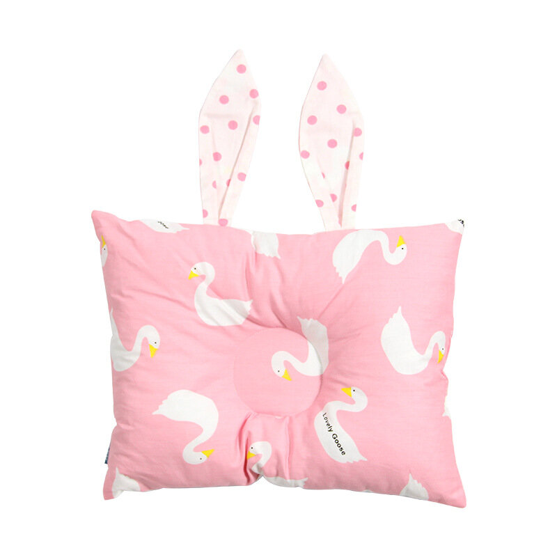 The spring and autumn period and the new cartoon rabbit form cotton baby pillow against the head shape the newborn baby pillow