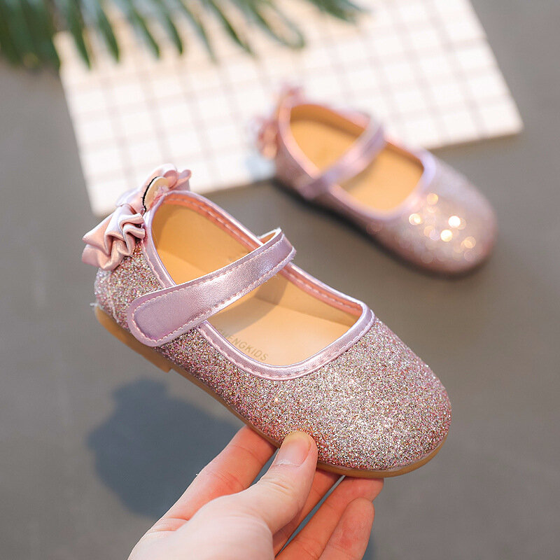 Sapatos de princesa para meninas pequenas, calçados para crianças