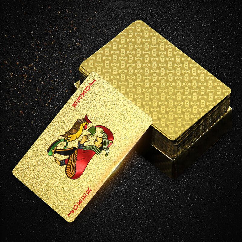 54 pz/set carte da gioco in plastica impermeabile in PVC di qualità Poker carte da gioco classiche con scatola magica nera