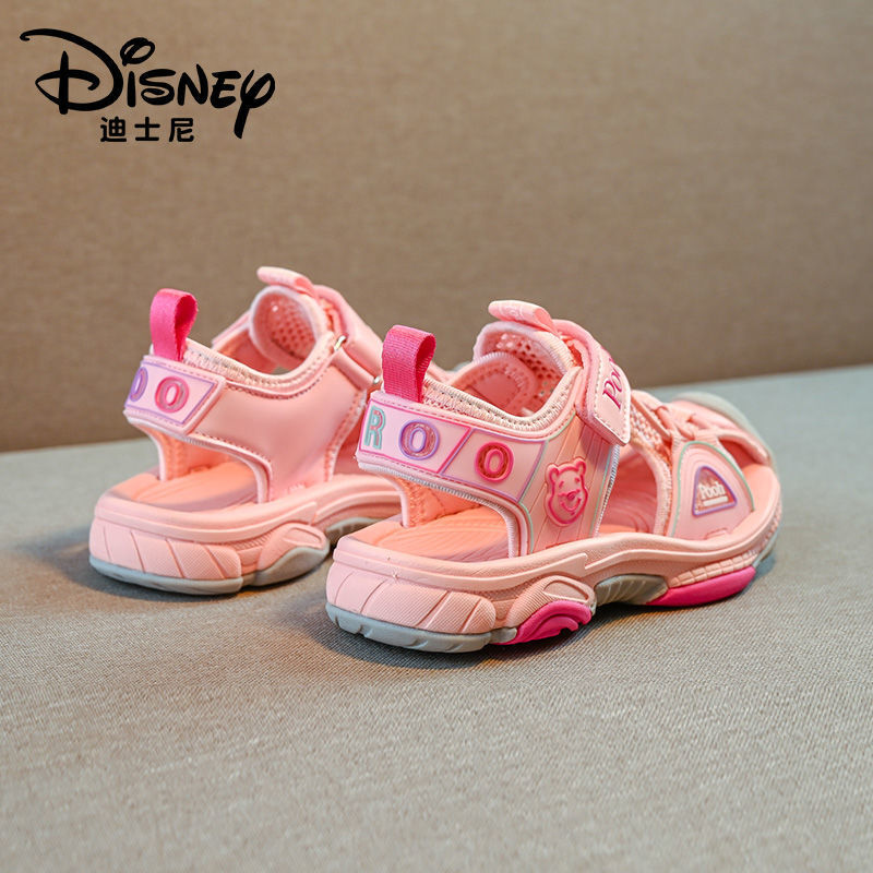 Летние детские сандалии Disney, новинка 2021, нескользящая пляжная обувь с мягкой подошвой для детей, принцессы и девочек