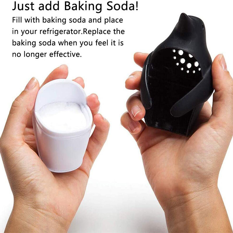Desodorante para el hogar, refrigerador de plástico con forma de pingüino, multifunción, horno microondas, caja absorbente de olores