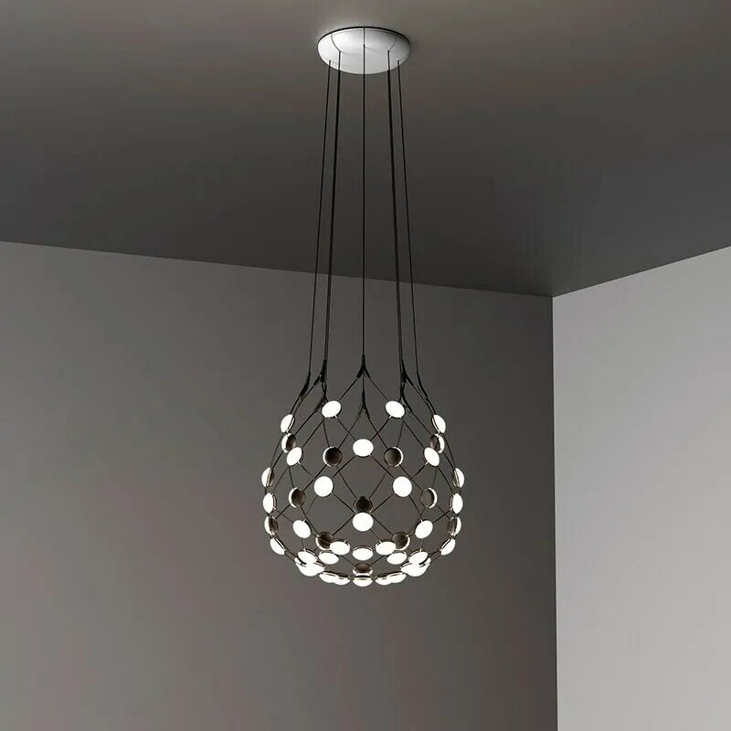 Postmodernen LED Anhänger Licht Villa Wohnzimmer Treppen Suspension Kleidung Hotel Kreative Design Schwarz Schach Leuchten