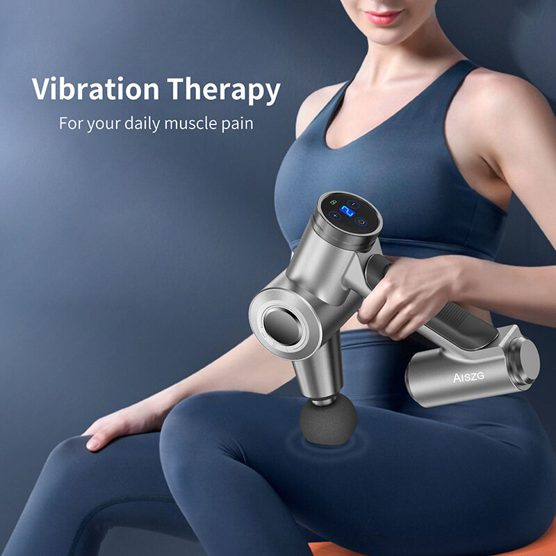 Muscle Massage Gun Tiefe Gewebe Elektrische Fascia Gun Vibration Nacken-massagegerät Für Körper Fuß Abnehmen Fitness Massager Pistole
