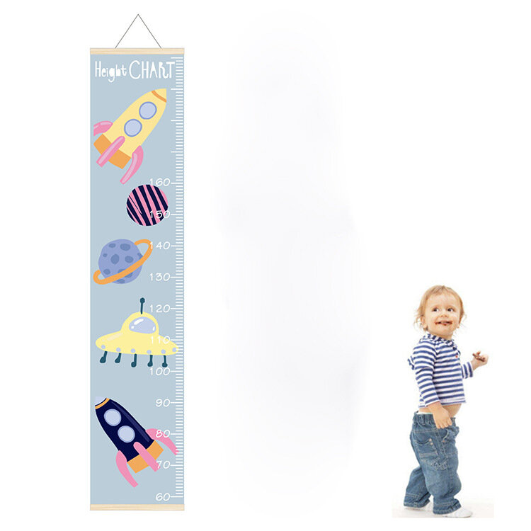 Hanging canvas height children's growth chart children's height record children's bedroom home decoration