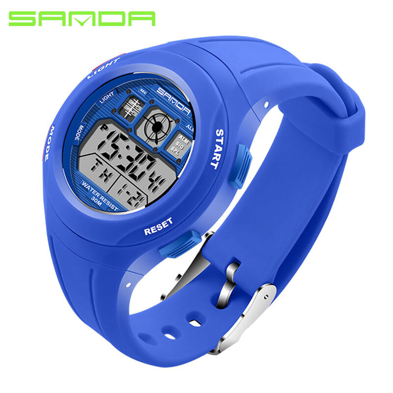 Relojes para niños de marca SANDA LED Digital multifuncional relojes de pulsera impermeables al aire libre relojes deportivos para niños y niñas #331