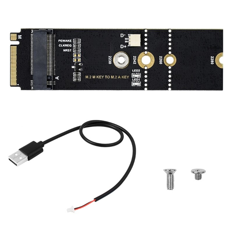 PCIE-M2 어댑터 NVMe SSD M2 PCIE X1 라이저 PCI-E PCI Express M 키 커넥터