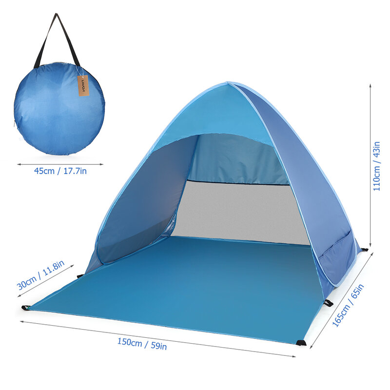 Tenda Pop-Up istantanea automatica tenda da spiaggia potabile protezione UV esterna leggera tenda da pesca da campeggio Cabana riparo solare 2021