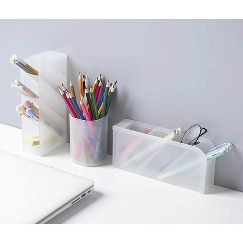 Home School Storage portapenne di grande capacità matita scatola di immagazzinaggio per trucco Organizer da tavolo custodia per ufficio cartoleria per ufficio