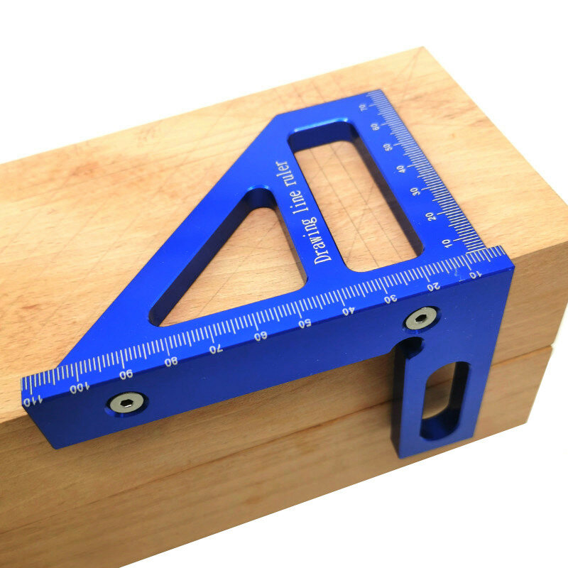 Woodworking Square Protractor Aluminum Alloy Miter Triangle Ruler High Precision Layout Measuring Tool for Engineer Carpenter